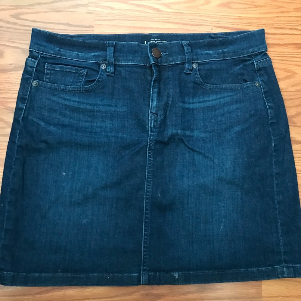LOFT soft denim mini skirt